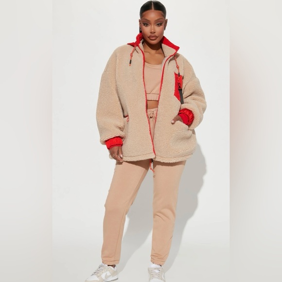 ᴊᴀᴄᴋᴇᴛ ,  ʙʀᴀɴᴅ: ꜰᴀꜱʜɪᴏɴ ɴᴏᴠᴀ  ꜱɪᴢᴇ: ꜱ , ᴄᴏʟᴏʀ : ᴏʀᴀɴɢᴇ/ʀᴇᴅ ᴄᴏᴍʙᴏ - Picture 2 of 12